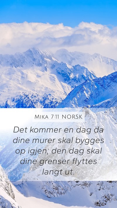 Mika 7:11 NORSK Bible Verse Image