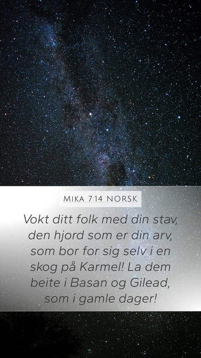 Mika 7:14 NORSK Bible Verse Image