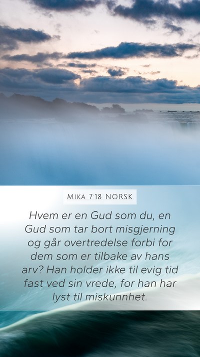 Mika 7:18 NORSK Bible Verse Image