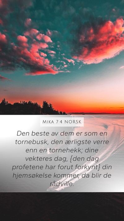 Mika 7:4 NORSK Bible Verse Image