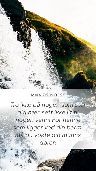 Mika 7:5 NORSK Bible Verse Image