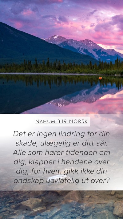 Nahum 3:19 NORSK Bible Verse Image