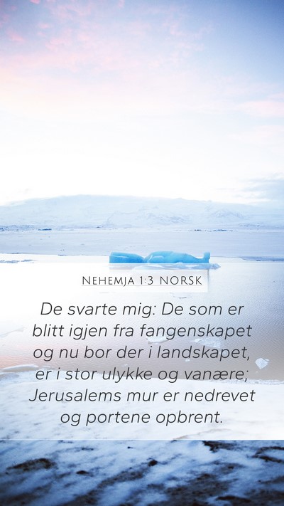 Nehemja 1:3 NORSK Bible Verse Image