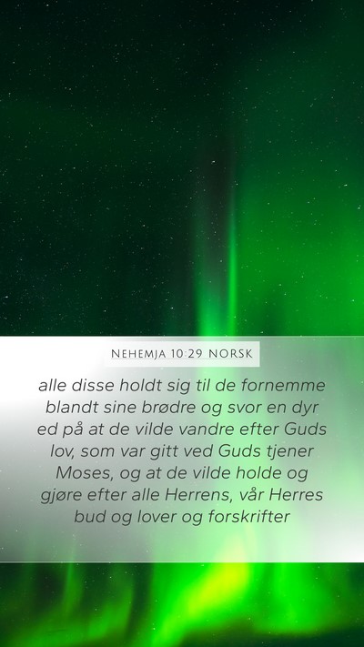 Nehemja 10:29 NORSK Bible Verse Image
