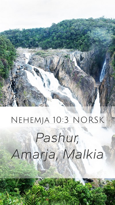 Nehemja 10:3 NORSK Mobile Phone Wallpaper - Pashur, Amarja, - Mobile Bible Verse Wallpaper