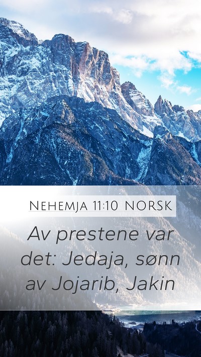 Nehemja 11:10 NORSK Bible Verse Image