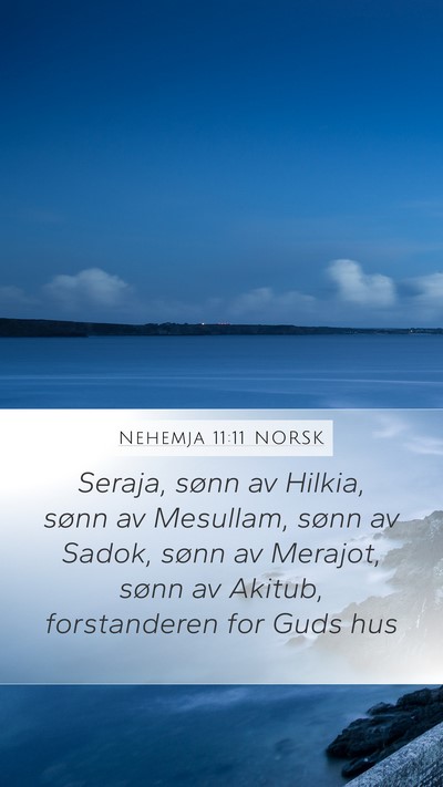 Nehemja 11:11 NORSK Bible Verse Image