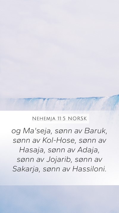 Nehemja 11:5 NORSK Bible Verse Image