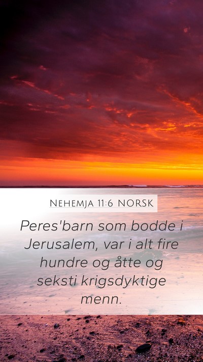 Nehemja 11:6 NORSK Bible Verse Image
