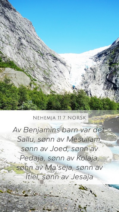 Nehemja 11:7 NORSK Bible Verse Image