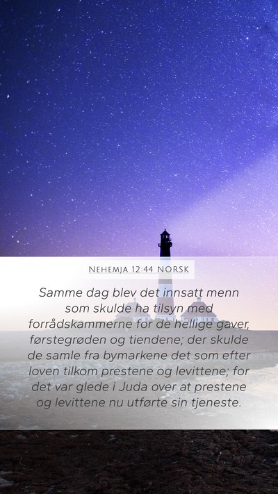 Nehemja 12:44 NORSK Bible Verse Image
