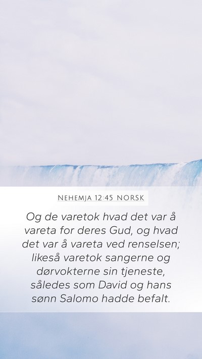 Nehemja 12:45 NORSK Bible Verse Image