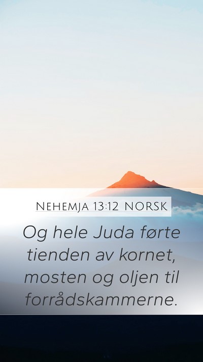 Nehemja 13:12 NORSK Bible Verse Image
