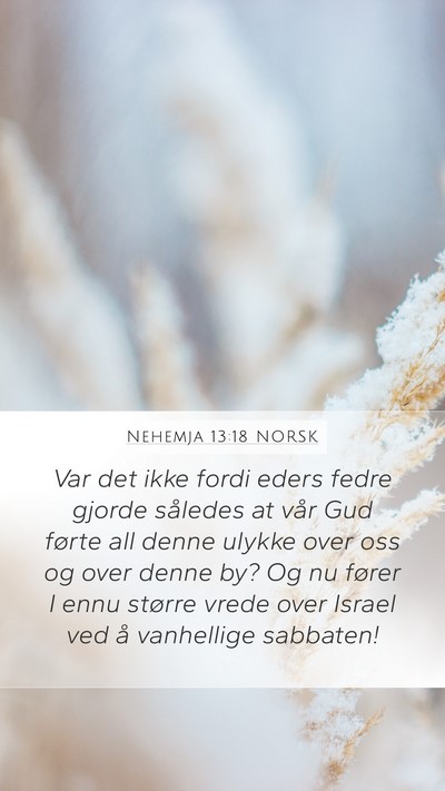 Nehemja 13:18 NORSK Bible Verse Image