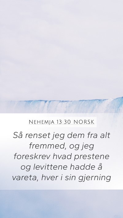 Nehemja 13:30 NORSK Bible Verse Image