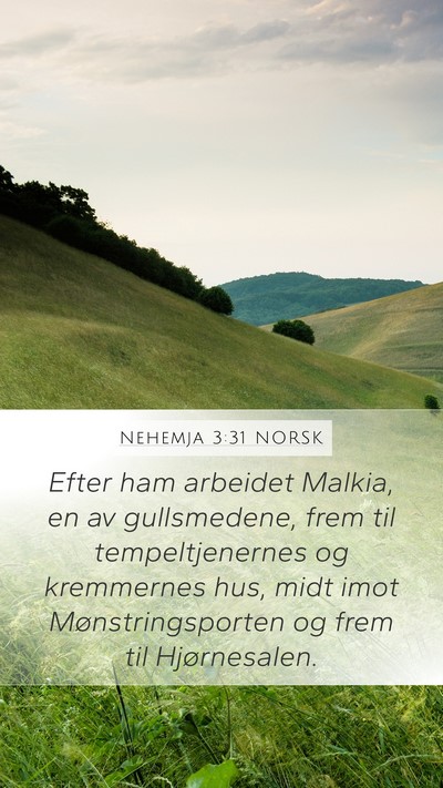 Nehemja 3:31 NORSK Bible Verse Image
