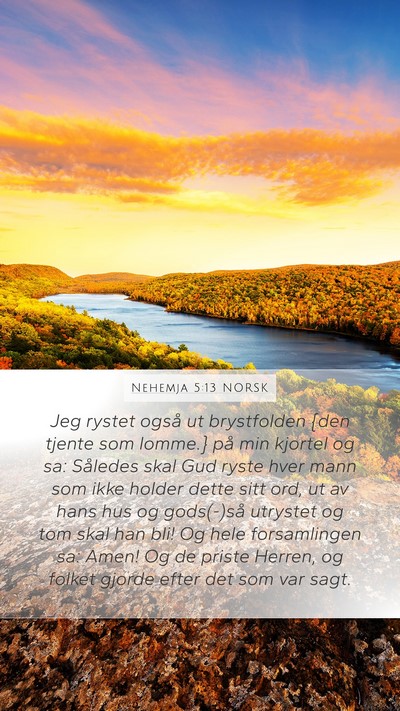 Nehemja 5:13 NORSK Bible Verse Image