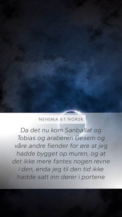 Nehemja 6:1 NORSK Bible Verse Image