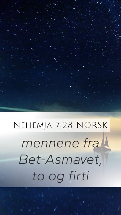 Nehemja 7:28 NORSK Bible Verse Image