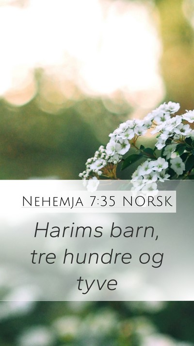 Nehemja 7:35 NORSK Bible Verse Image