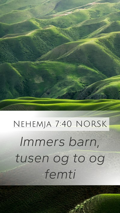 Nehemja 7:40 NORSK Bible Verse Image