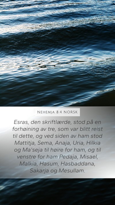Nehemja 8:4 NORSK Bible Verse Image