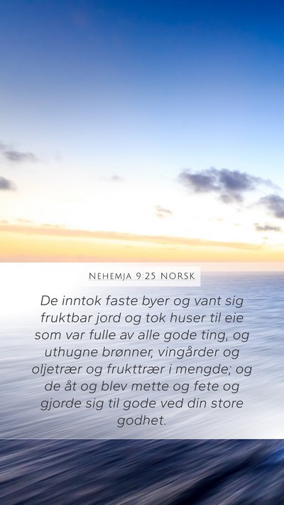 Nehemja 9:25 NORSK Bible Verse Image