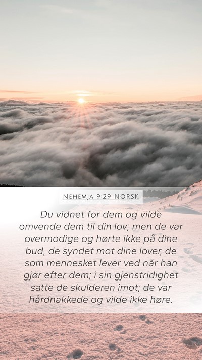 Nehemja 9:29 NORSK Bible Verse Image