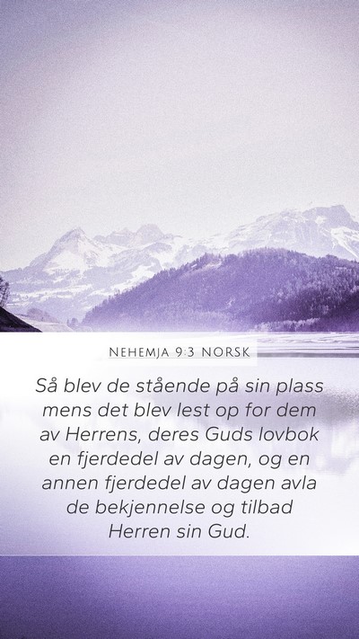Nehemja 9:3 NORSK Bible Verse Image