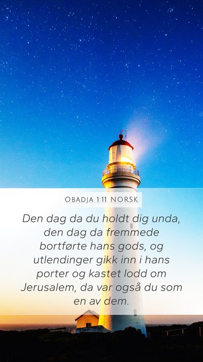 Obadja 1:11 NORSK Bible Verse Image