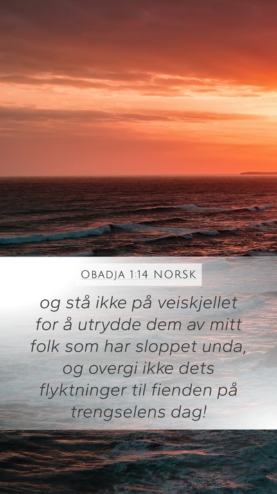 Obadja 1:14 NORSK Bible Verse Image