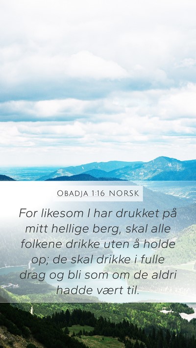 Obadja 1:16 NORSK Bible Verse Image
