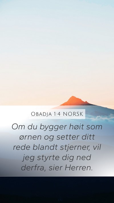 Obadja 1:4 NORSK Bible Verse Image