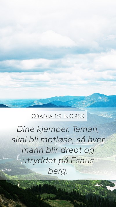 Obadja 1:9 NORSK Bible Verse Image