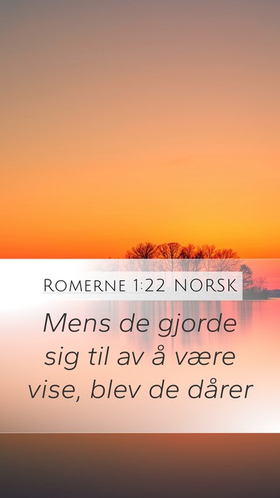Romerne 1:22 NORSK Bible Verse Image