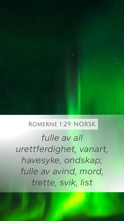 Romerne 1:29 NORSK Bible Verse Image