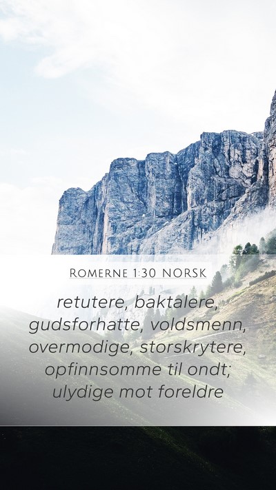 Romerne 1:30 NORSK Bible Verse Image