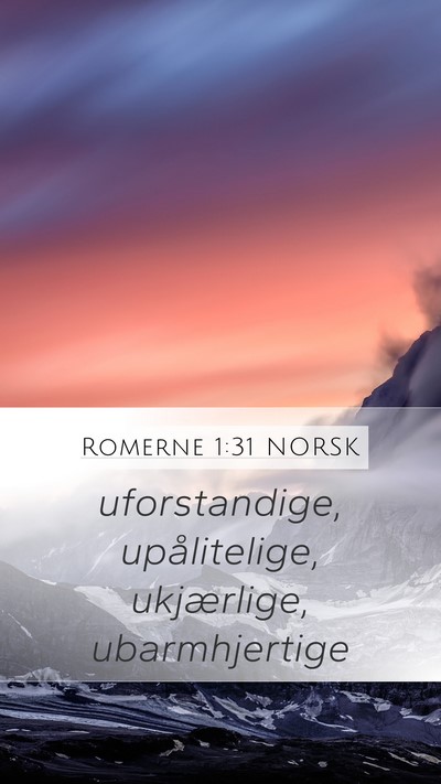 Romerne 1:31 NORSK Bible Verse Image