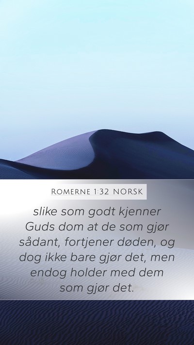 Romerne 1:32 NORSK Bible Verse Image