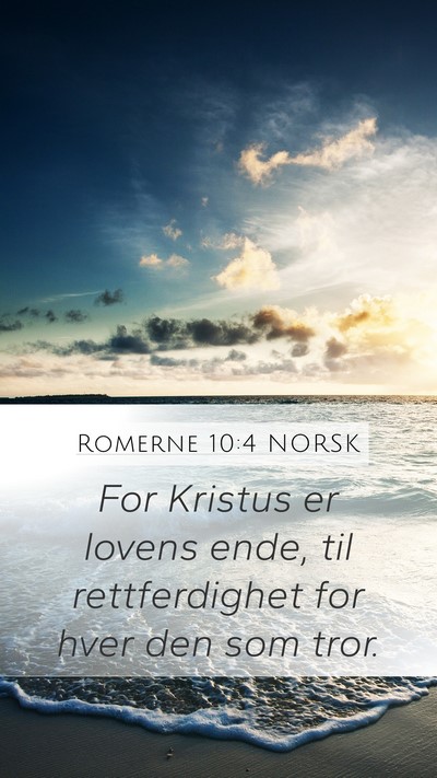 Romerne 10:4 NORSK Bible Verse Image