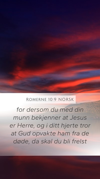 Romerne 10:9 NORSK Bible Verse Image
