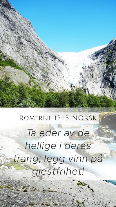 Romerne 12:13 NORSK Bible Verse Image