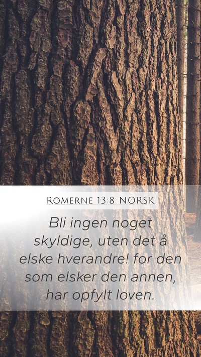 Romerne 13:8 NORSK Bible Verse Image
