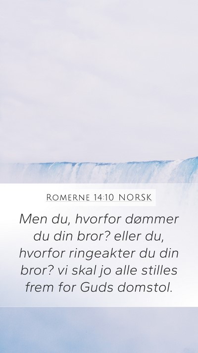 Romerne 14:10 NORSK Bible Verse Image