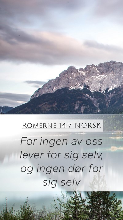 Romerne 14:7 NORSK Bible Verse Image