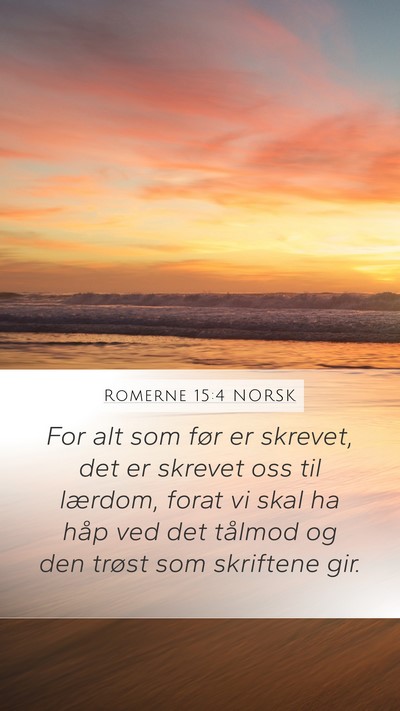 Romerne 15:4 NORSK Bible Verse Image
