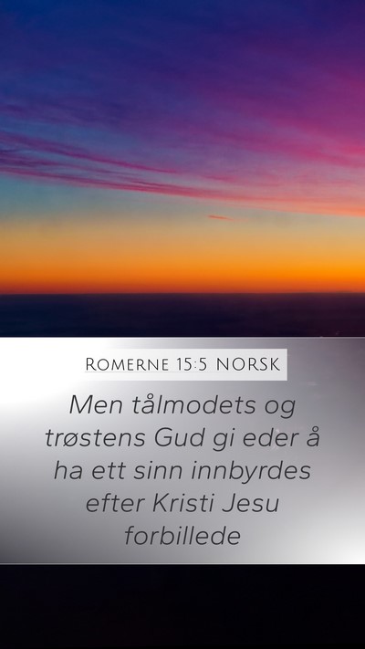 Romerne 15:5 NORSK Bible Verse Image