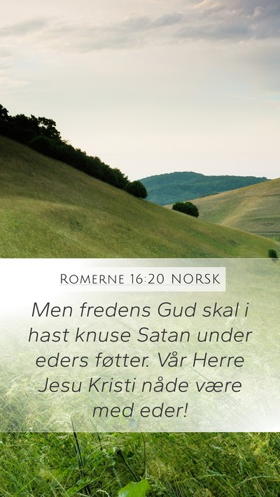 Romerne 16:20 NORSK Bible Verse Image