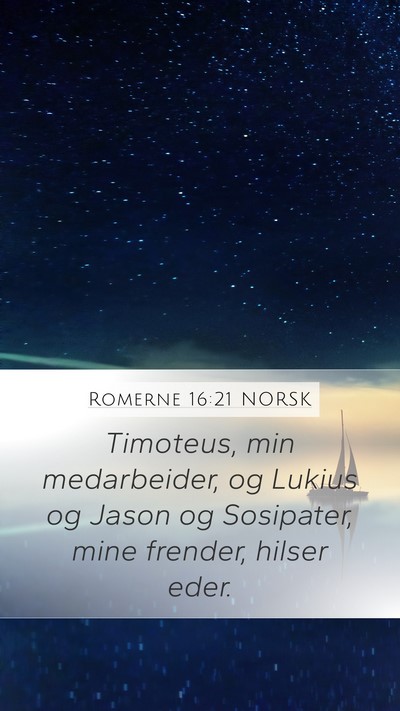 Romerne 16:21 NORSK Bible Verse Image