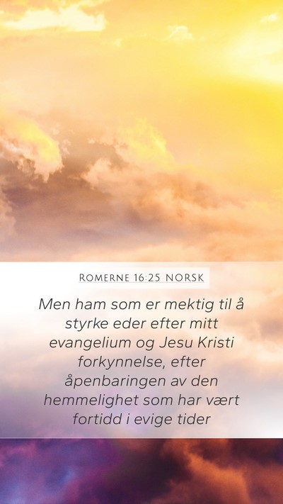 Romerne 16:25 NORSK Bible Verse Image